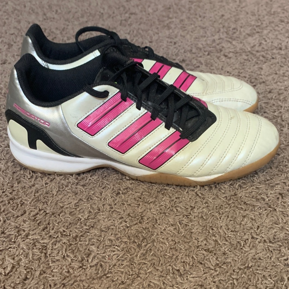 Adidas G46273 Predator IN Women's Soccer Shoes White Intense Pink US Size 8